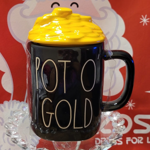 Pot O Gold Rae Dunn Ceramic mug w/ lid topper - Picture 4 of 9